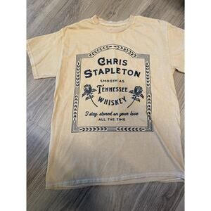 Chris Stapleton Tennessee Whiskey Small Womens Tan Graphic Logo Tshirt